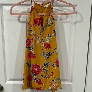 Yellow floral blouse